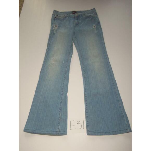 All American Girl Wax Jeans Size 5 Distressed Juniors -0613E31 - Picture 1 of 3